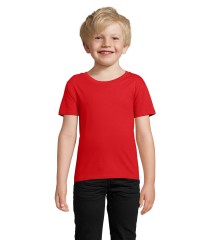 Camiseta de niño de punto liso con cuello redondo personalizable